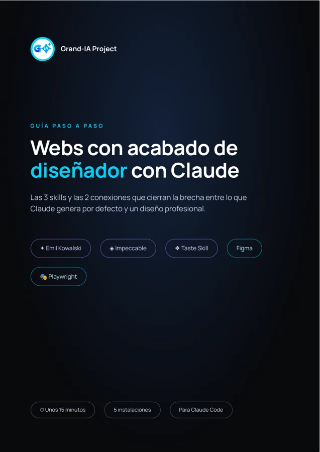Portada de la guía de skills de diseño para Claude